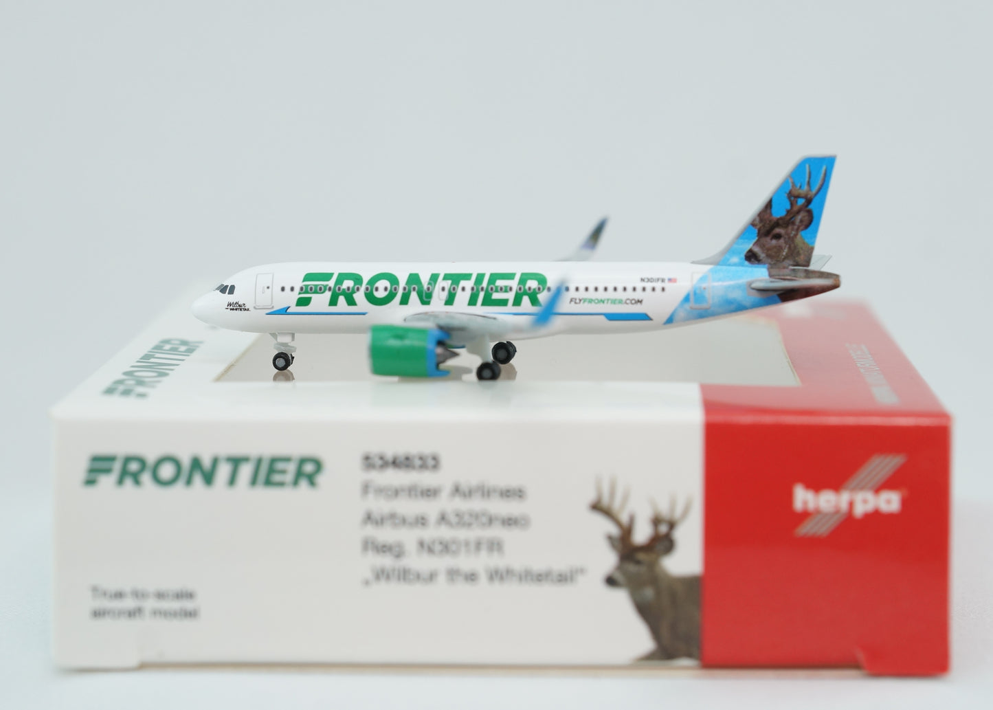 Frontier Airbus A320neo "Wilbur the Whitetail" pre-owned